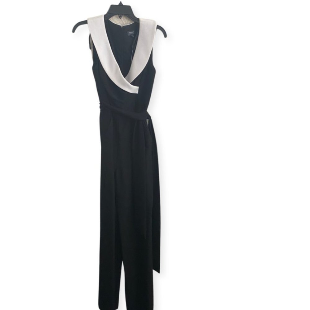 Tahari Blazer Collar Jumpsuit